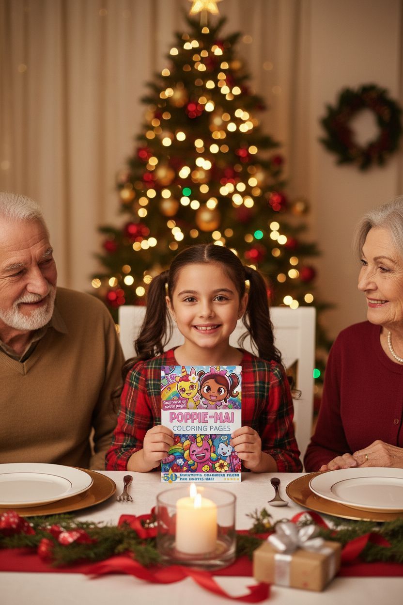 Poppie-Mai Christmas coloring pages gift