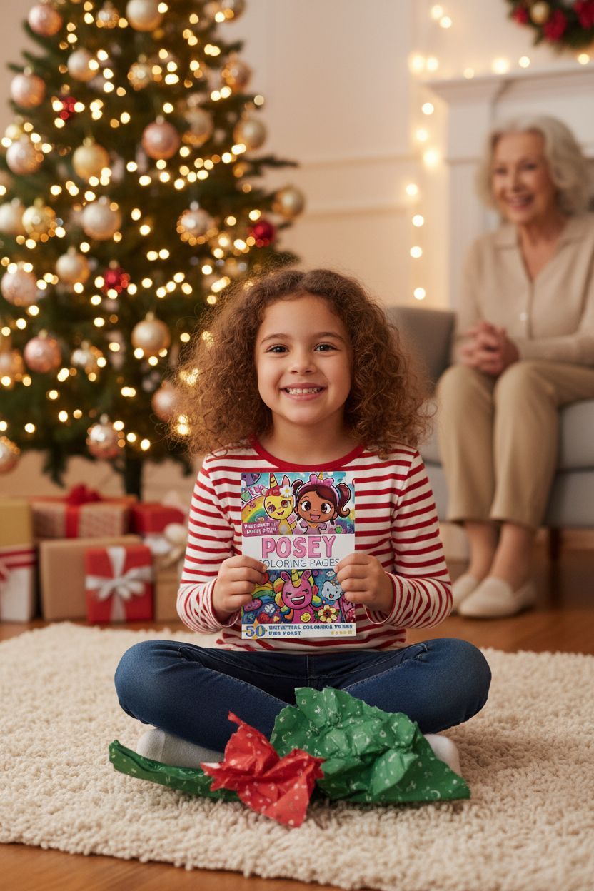 Posey Christmas coloring pages gift