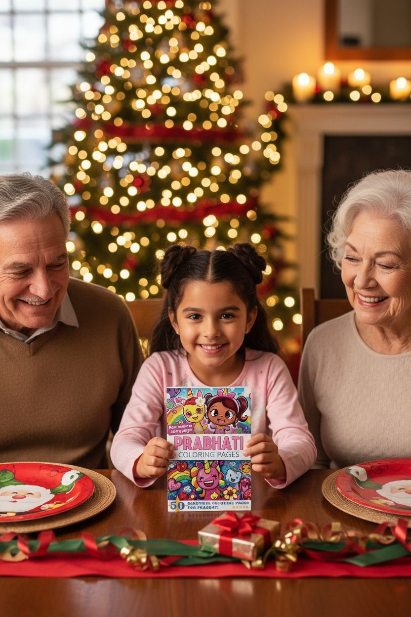 Prabhati Christmas coloring pages gift