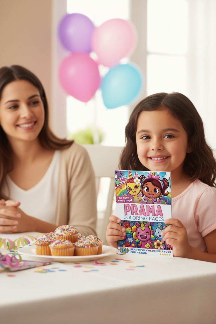 Prama coloring book in use