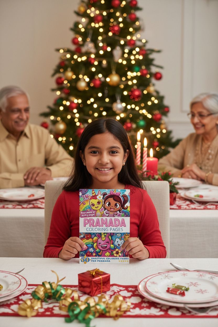 Pramada Christmas coloring pages gift