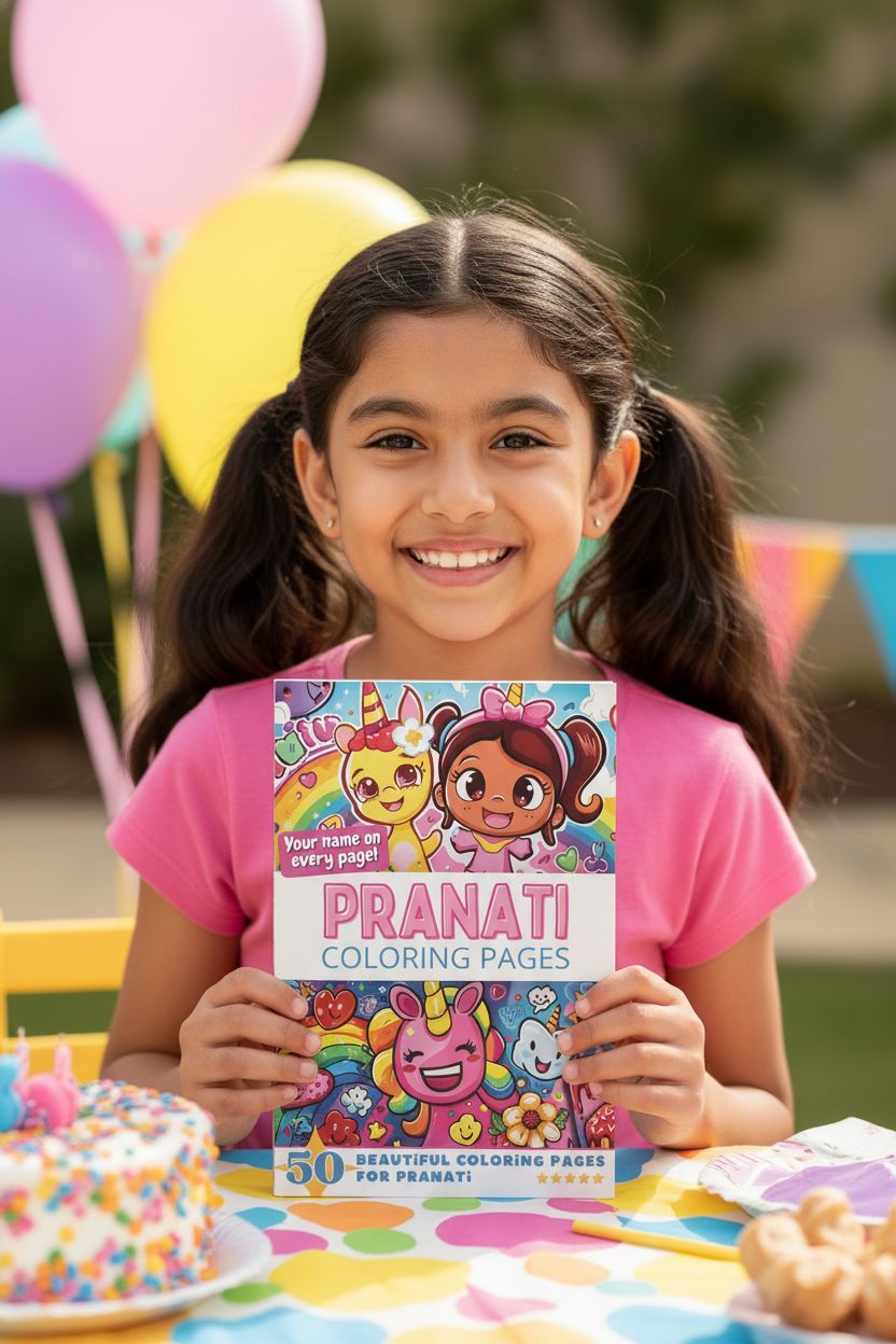 Pranati coloring book in use