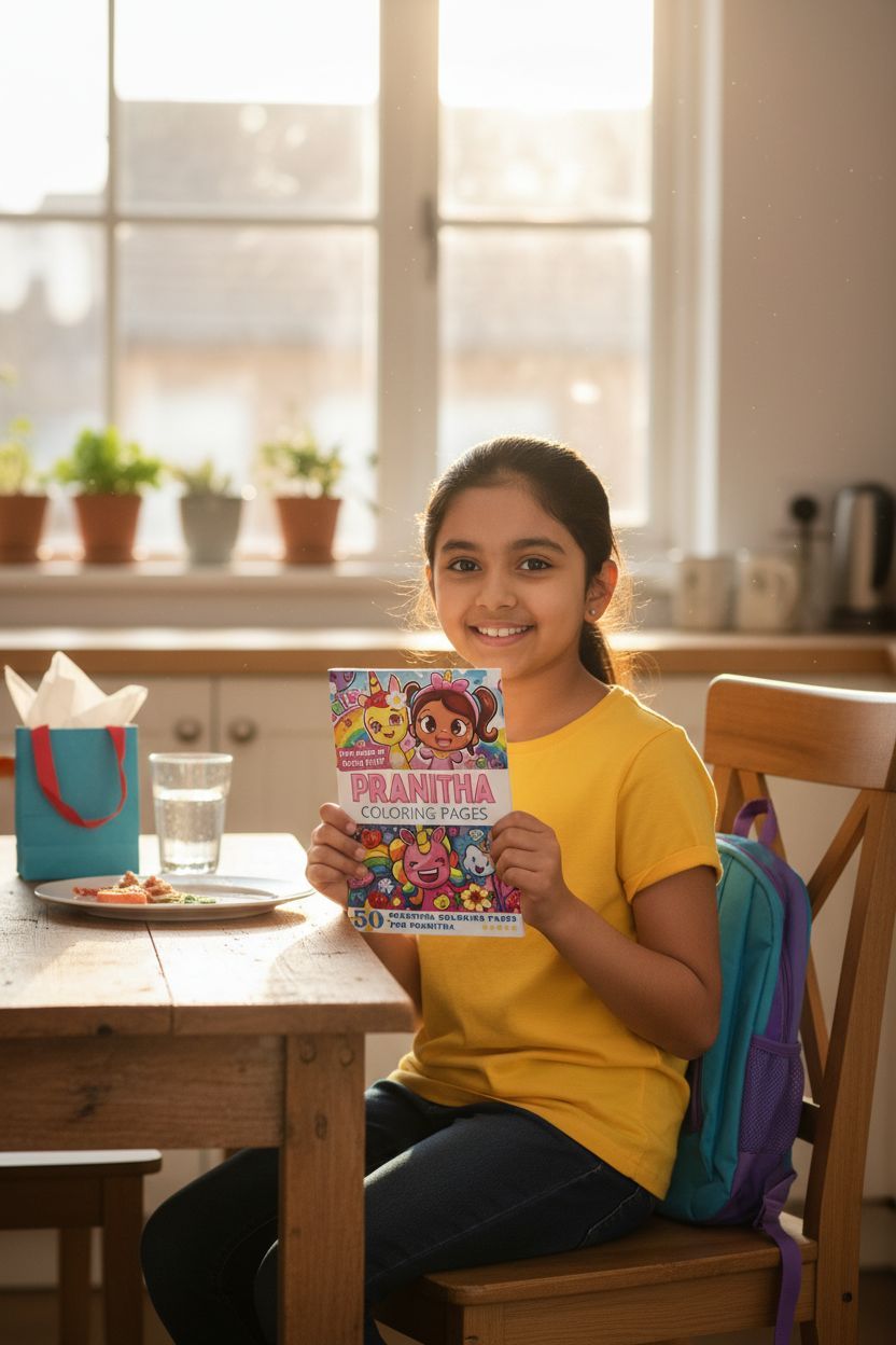Pranitha coloring book in use