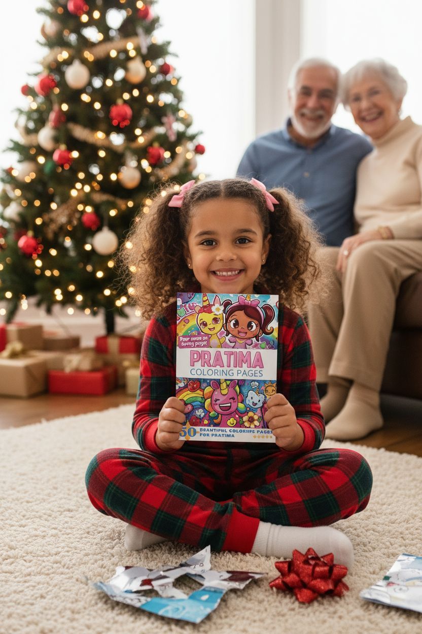 Pratima Christmas coloring pages gift
