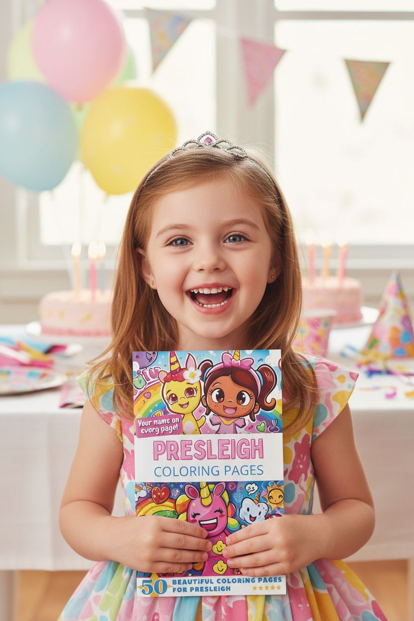 Presleigh coloring book in use