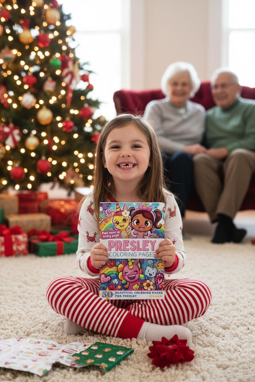 Presley Christmas coloring pages gift