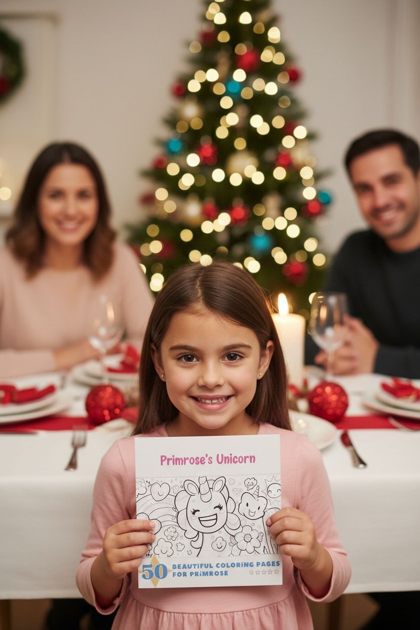 Primrose Christmas coloring pages gift