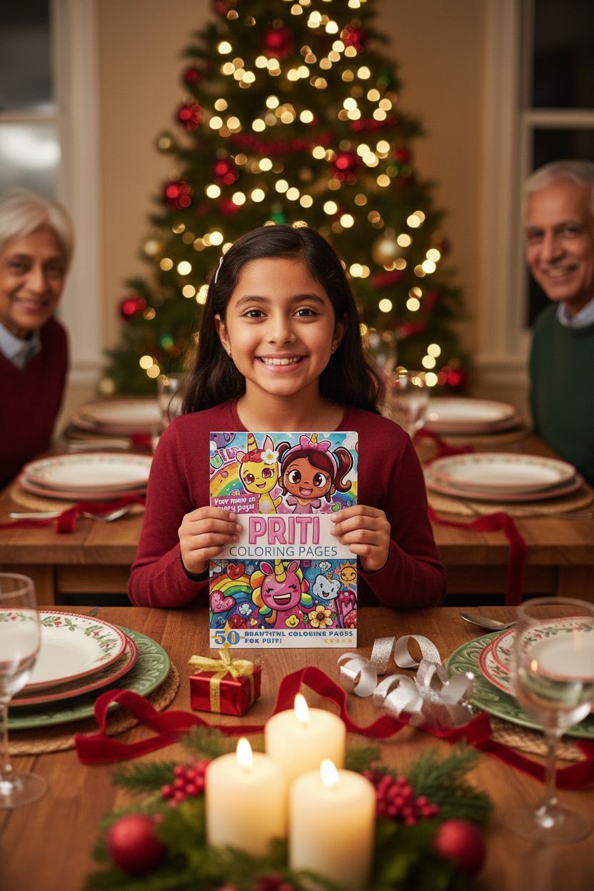 Priti Christmas coloring pages gift
