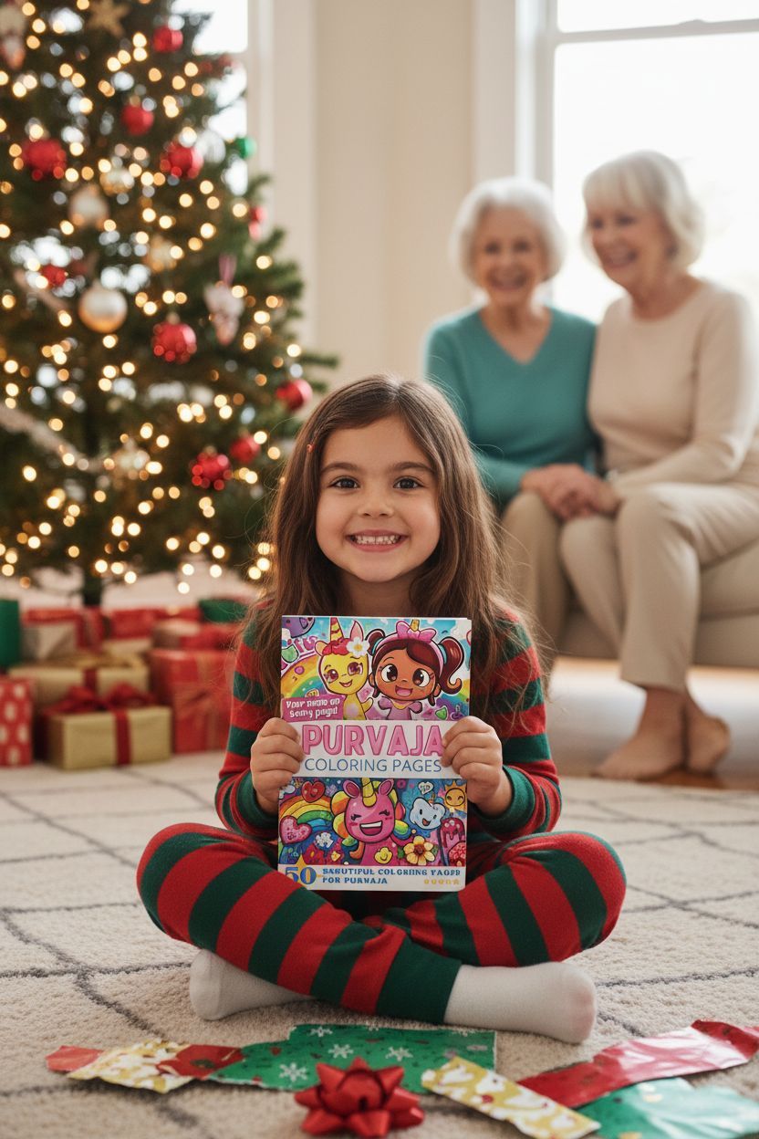 Purvaja Christmas coloring pages gift