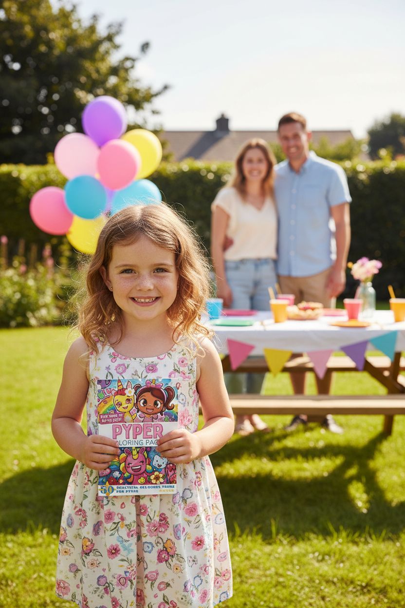 Pyper coloring book in use