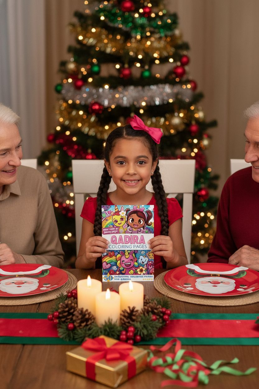 Qadira Christmas coloring pages gift