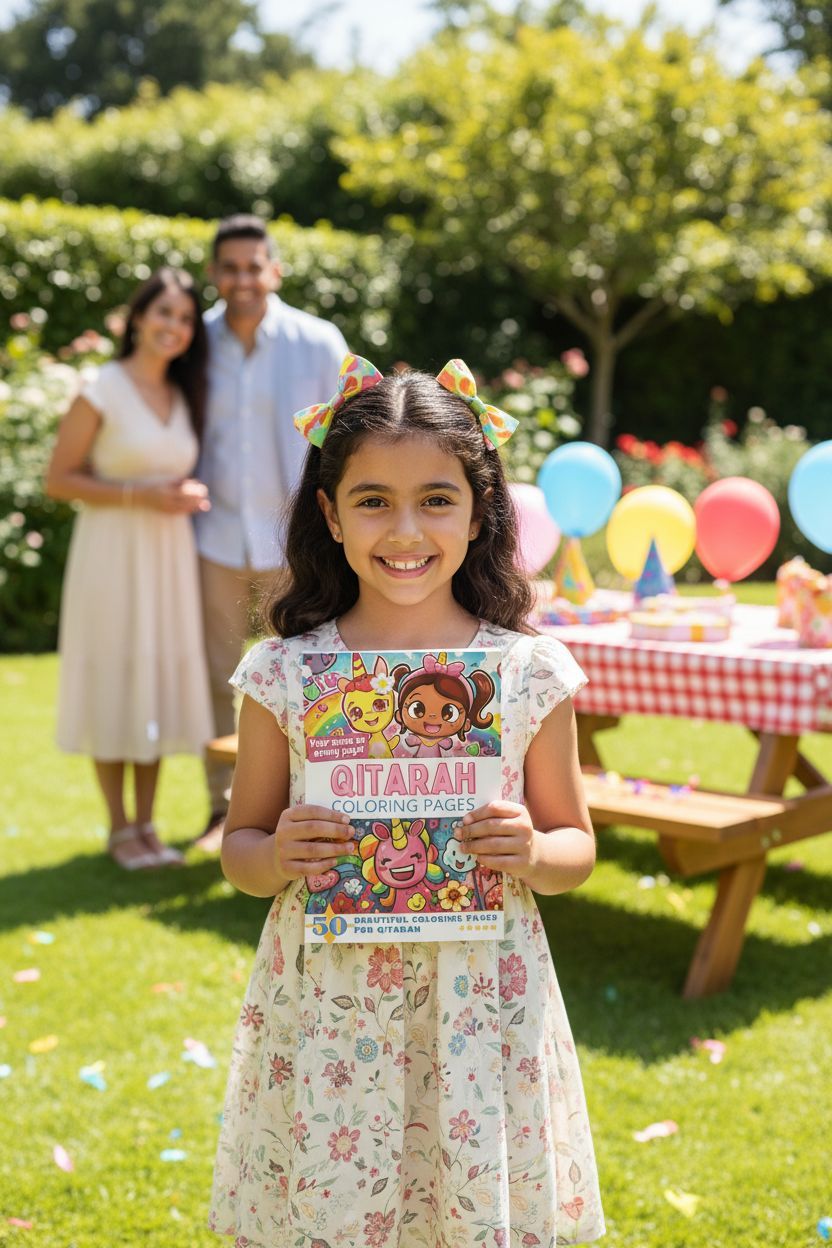 Qitarah coloring book in use