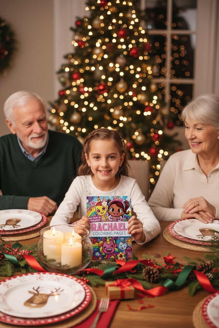 Rachael Christmas coloring pages gift