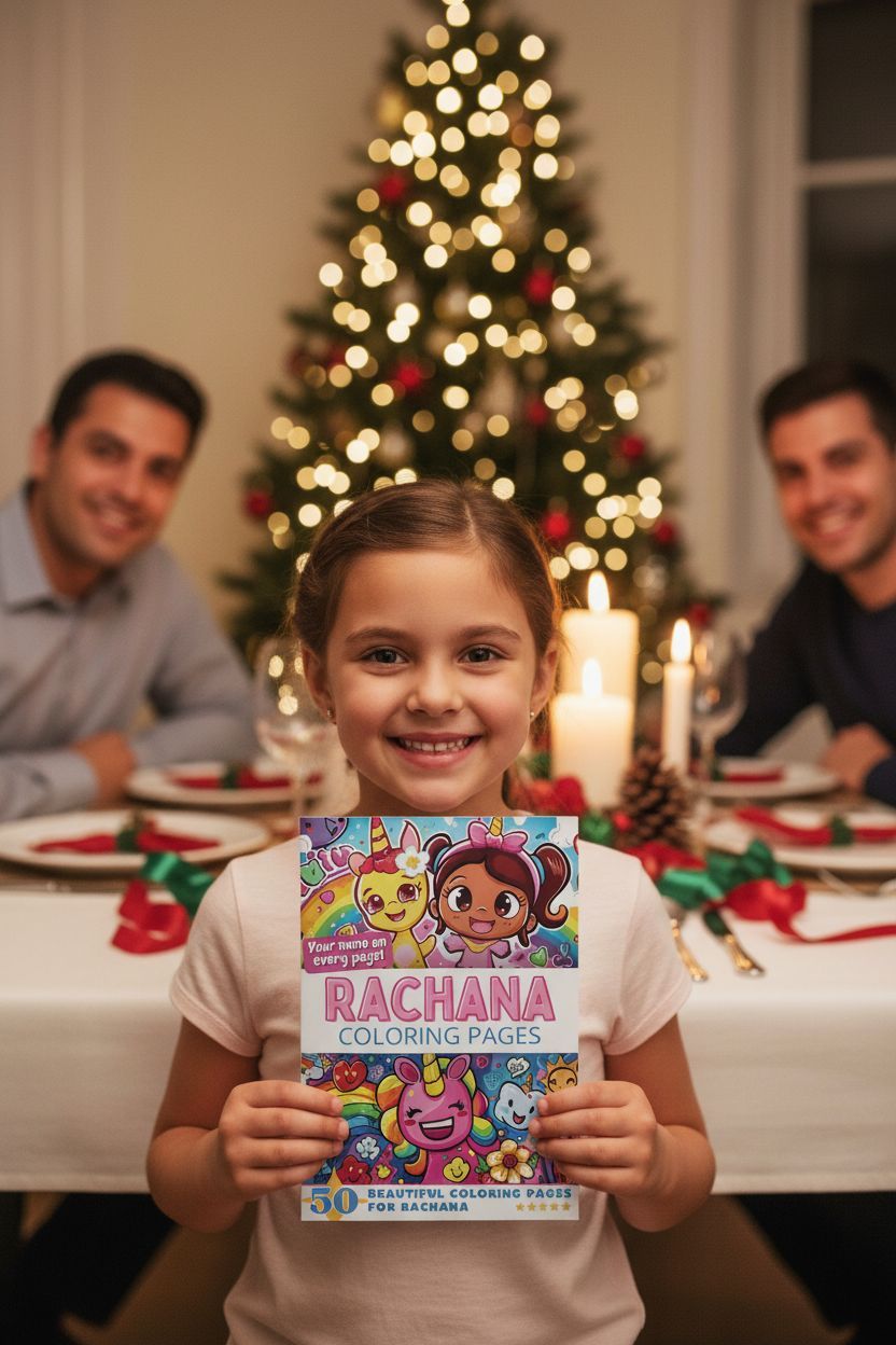 Rachana Christmas coloring pages gift