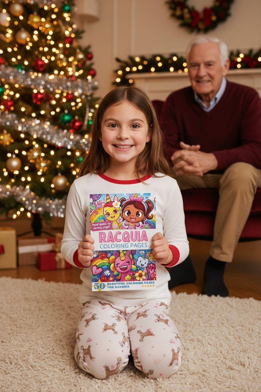 Racquia Christmas coloring pages gift
