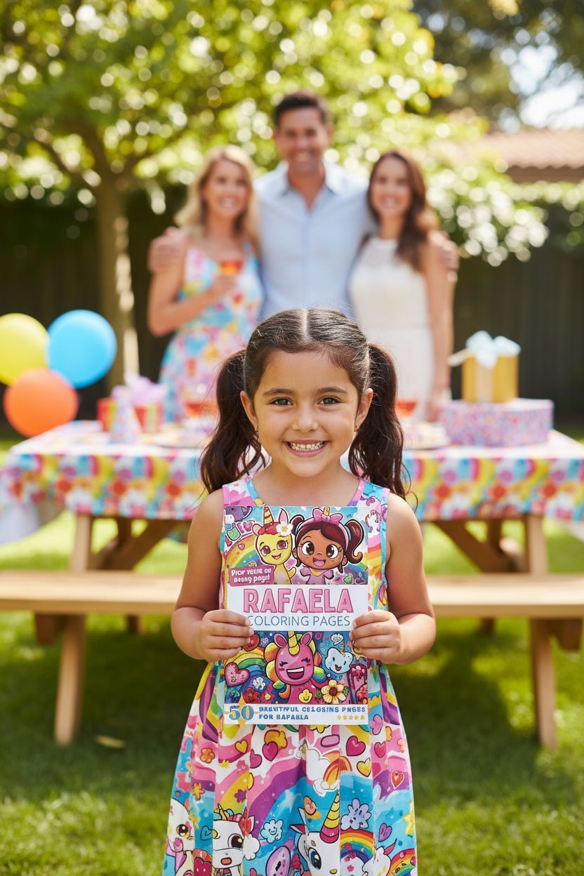 Rafaela coloring book in use