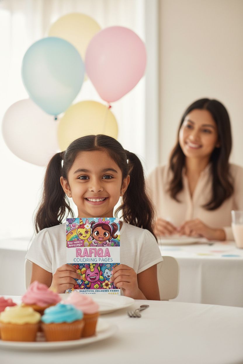 Rafiqa coloring book in use