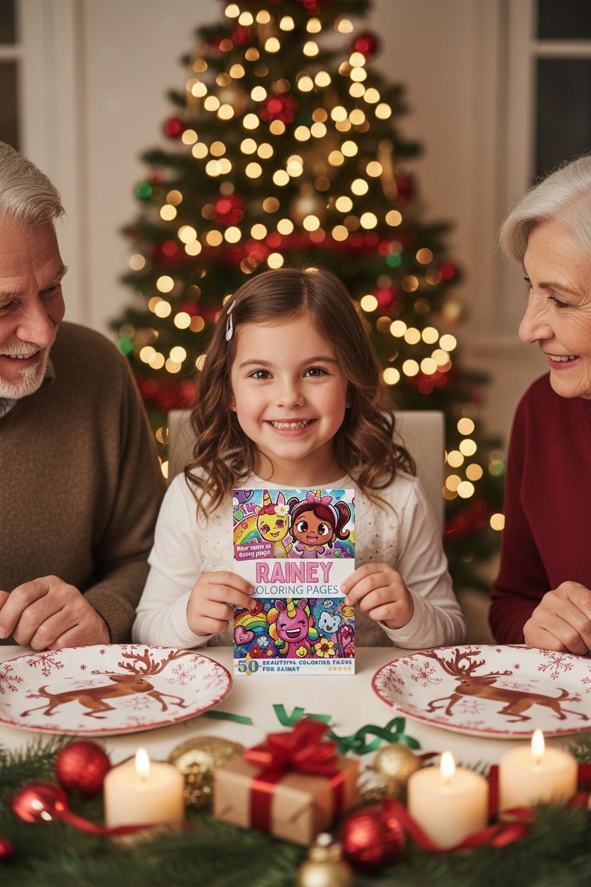 Rainey Christmas coloring pages gift