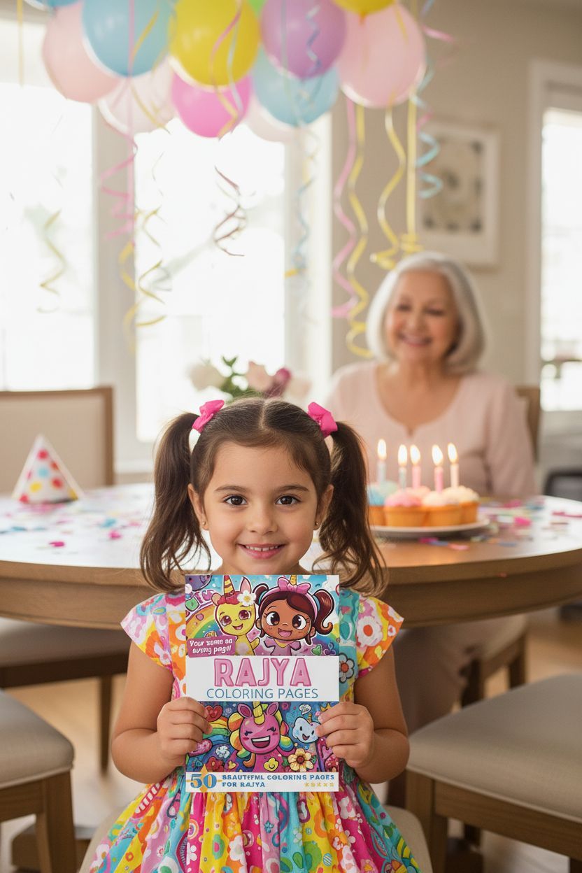 Rajya coloring book in use