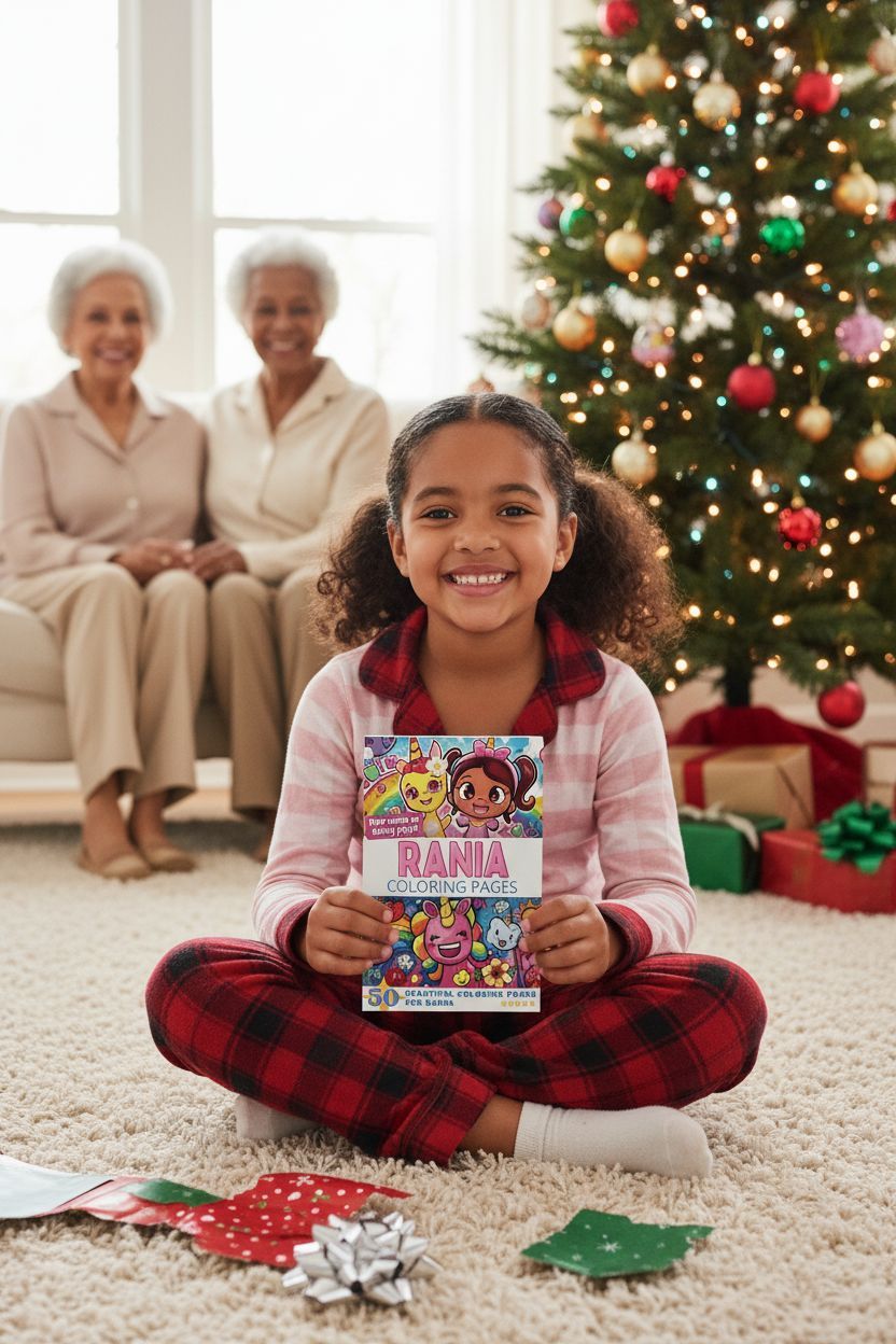 Rania Christmas coloring pages gift