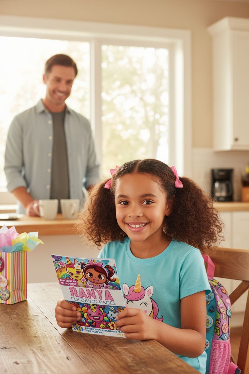 Ranya coloring book in use