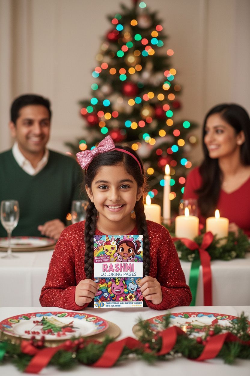 Rashmi Christmas coloring pages gift