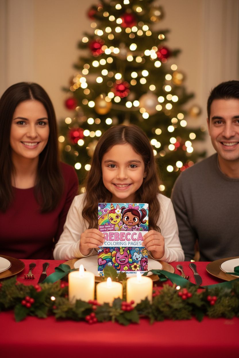 Rebecca Christmas coloring pages gift