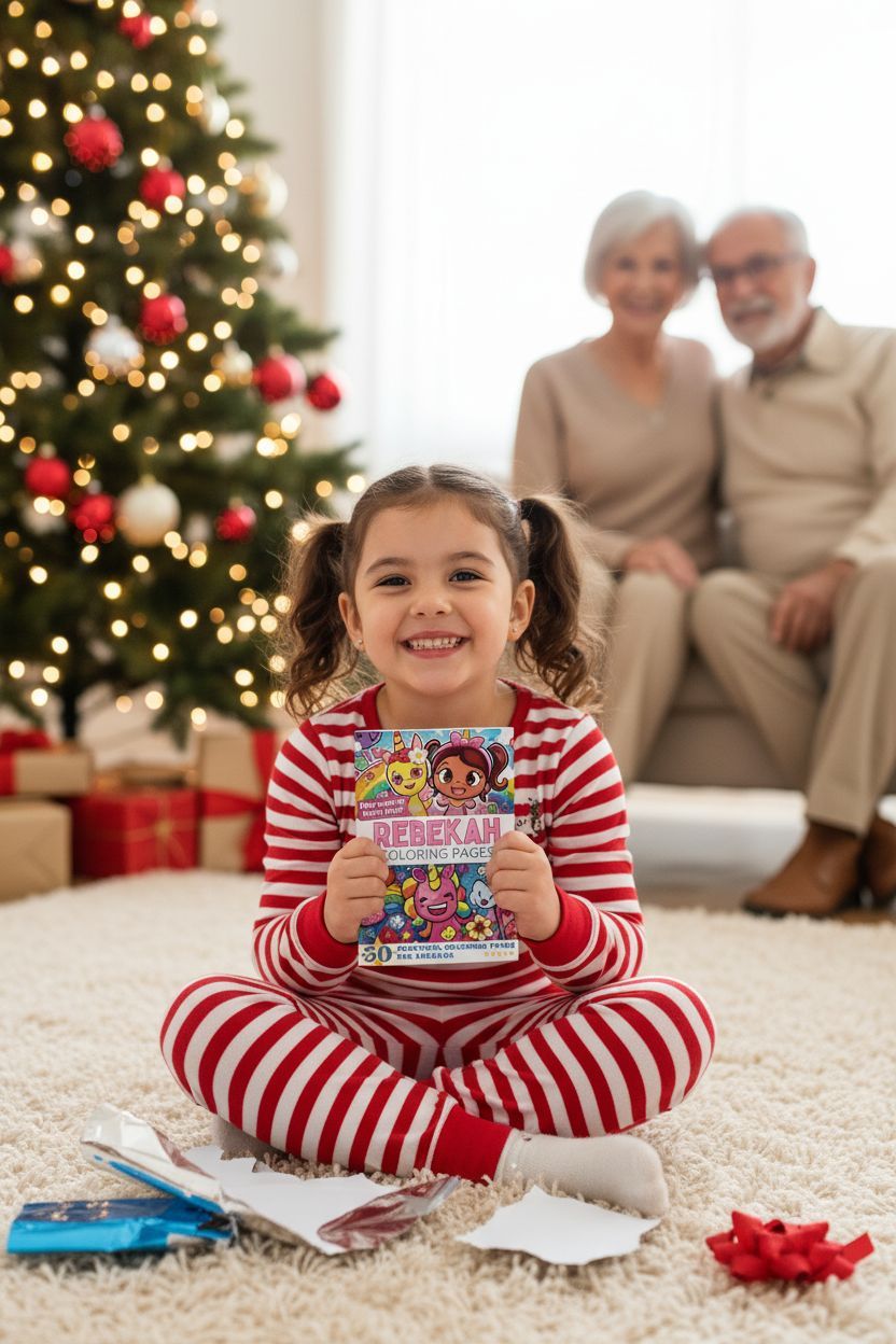 Rebekah Christmas coloring pages gift