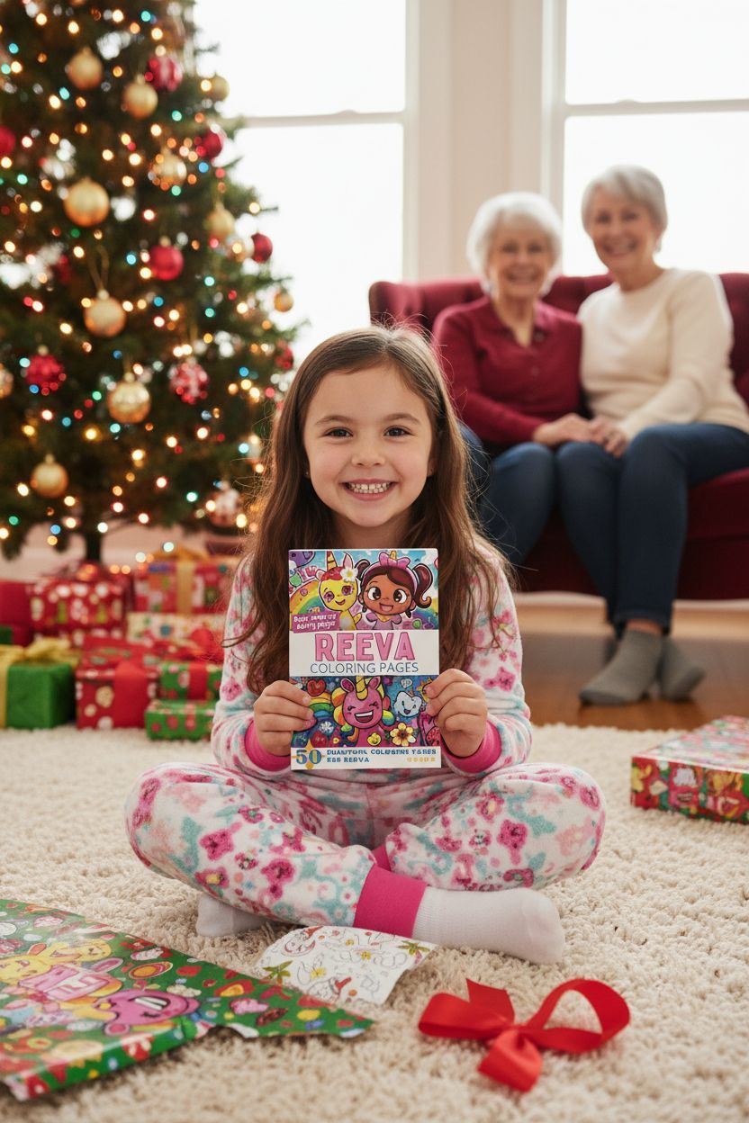 Reeva Christmas coloring pages gift