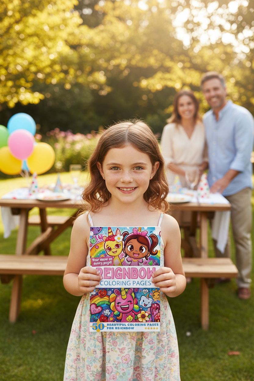 Reignbow coloring book in use