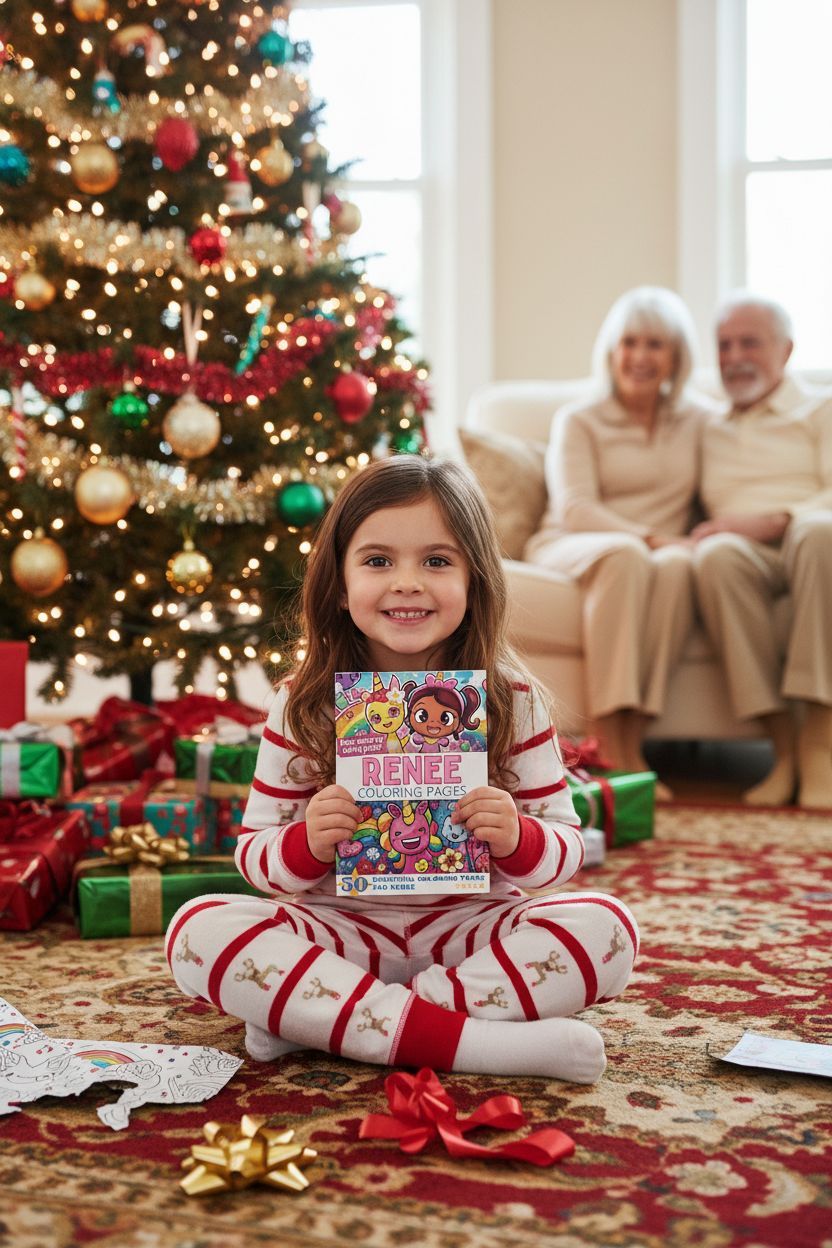 Renee Christmas coloring pages gift