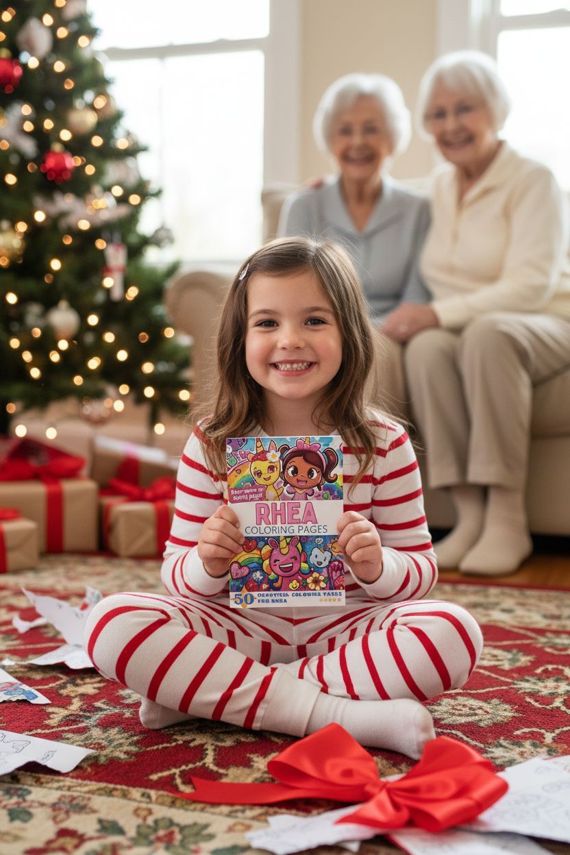 Rhea Christmas coloring pages gift