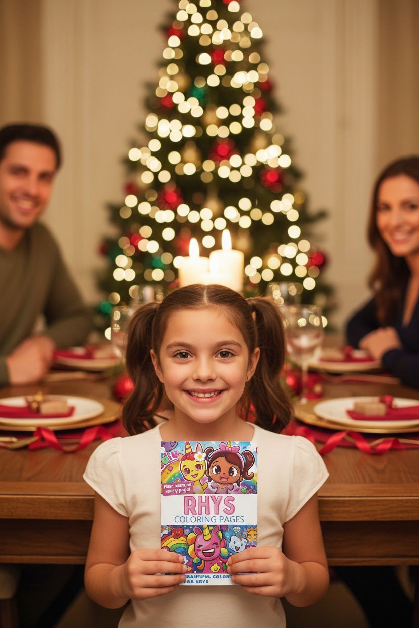 Rhys Christmas coloring pages gift