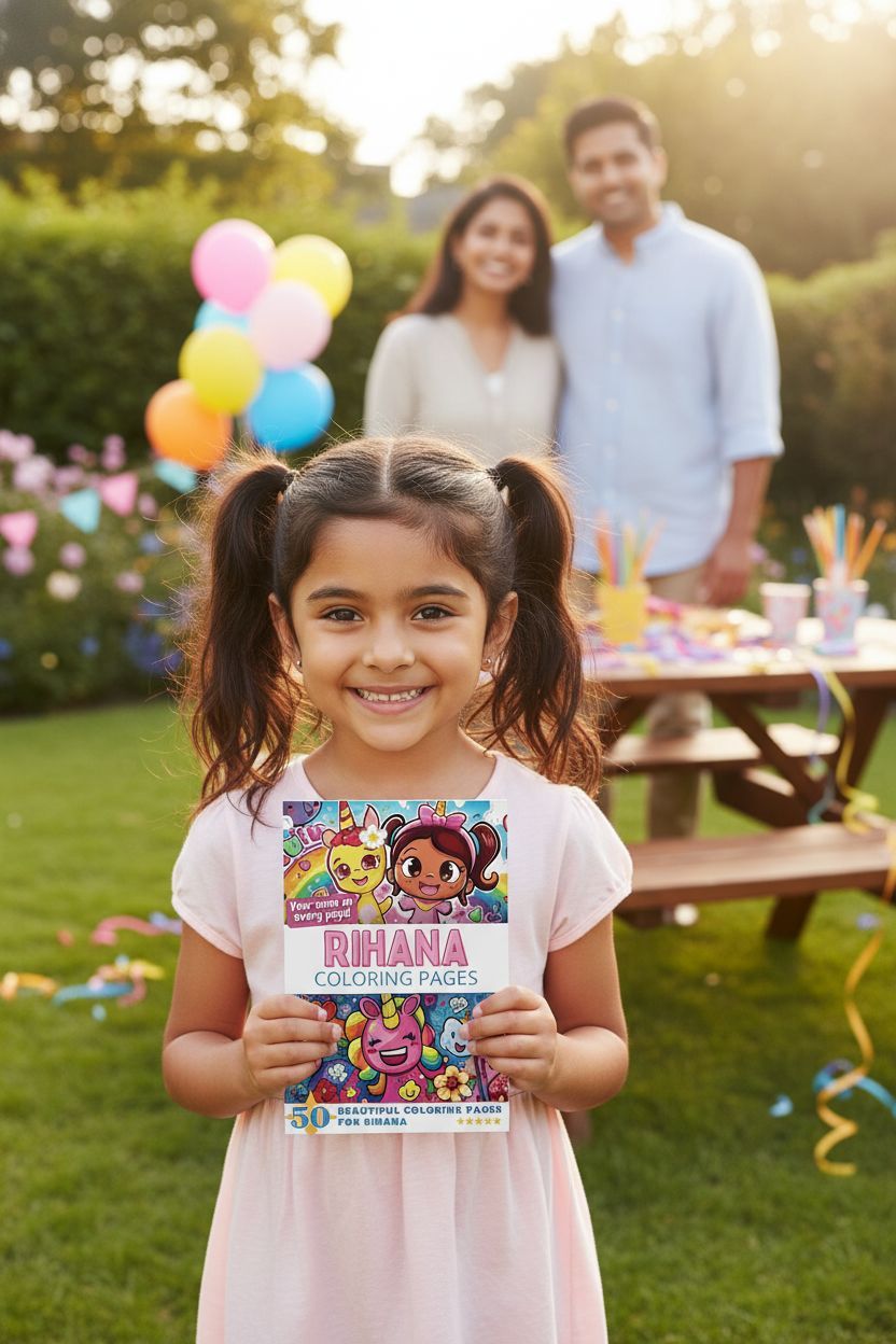 Rihana coloring book in use