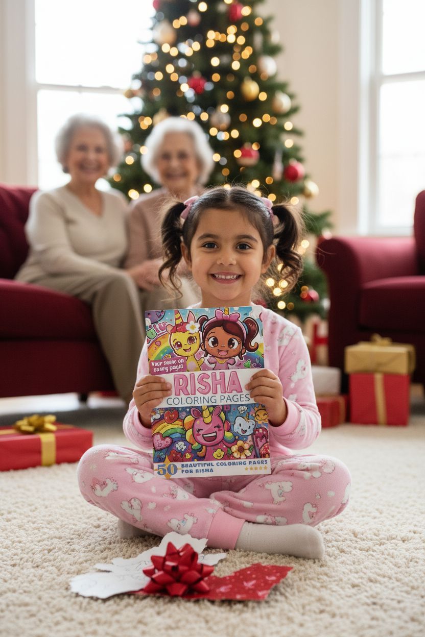 Risha Christmas coloring pages gift
