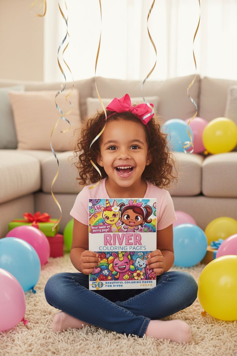 River coloring book in use