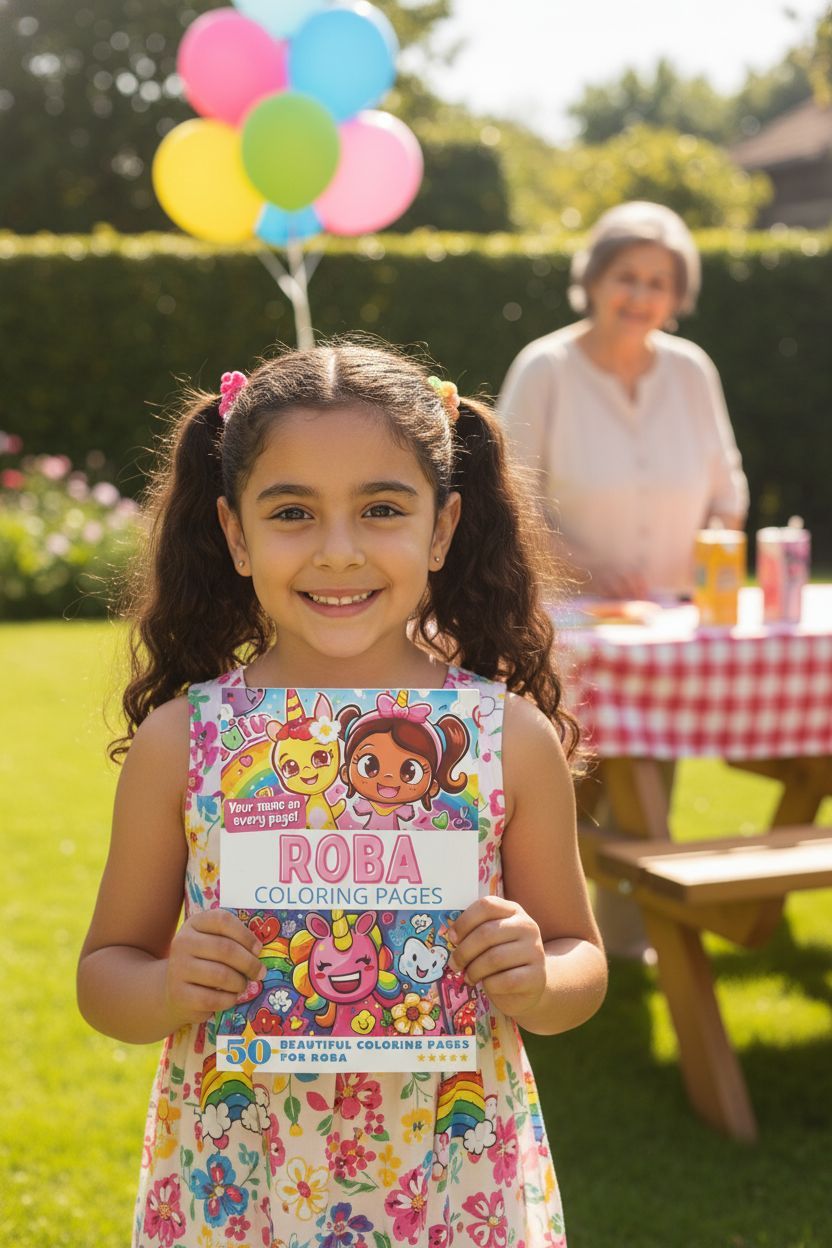 Roba coloring book in use