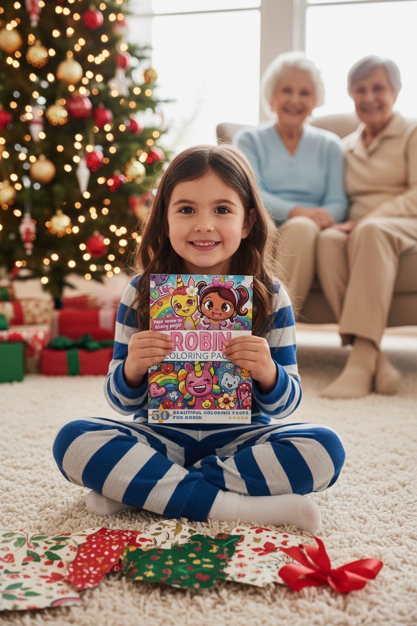 Robin Christmas coloring pages gift