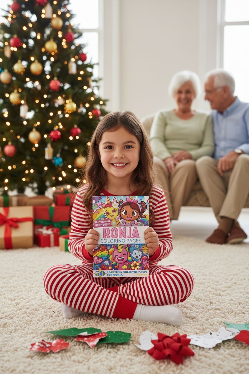 Ronja Christmas coloring pages gift
