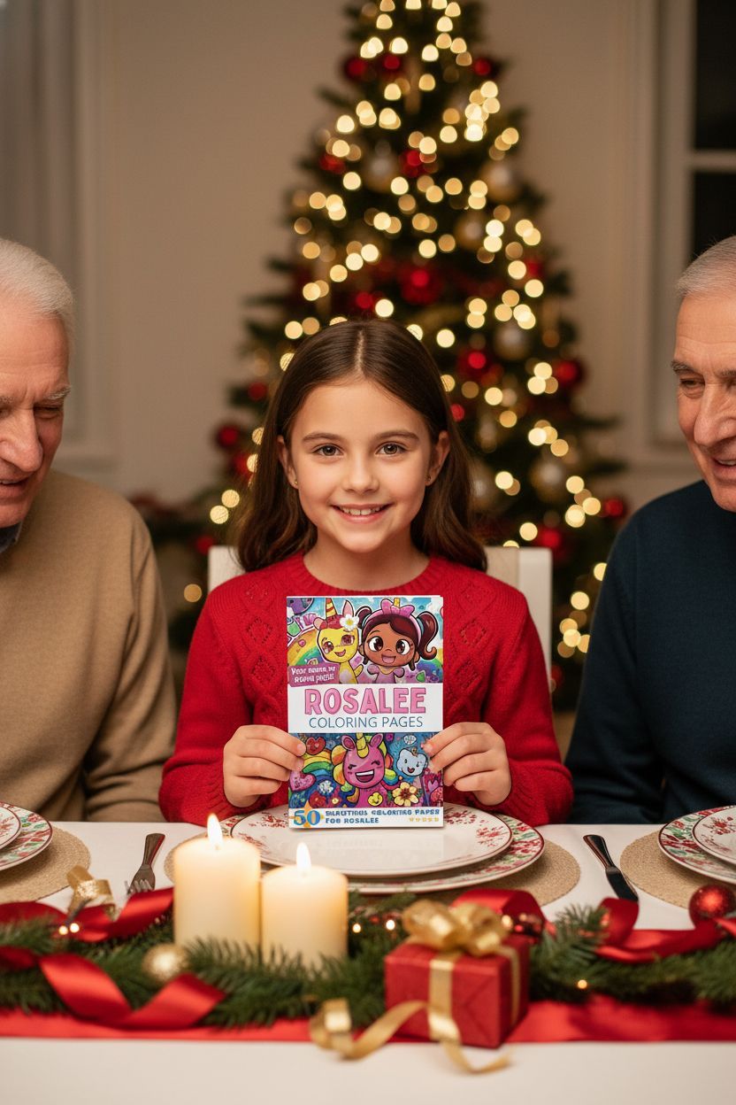 Rosalee Christmas coloring pages gift