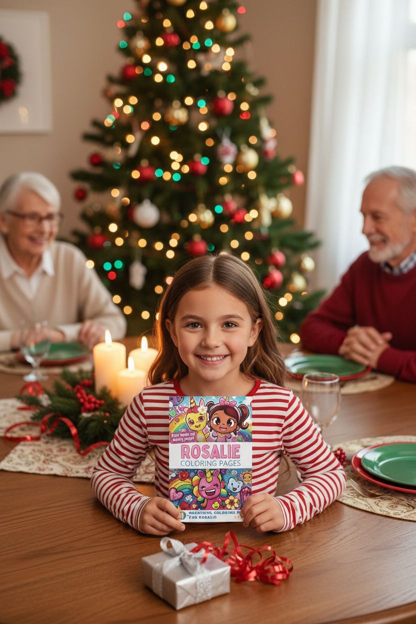 Rosalie Christmas coloring pages gift