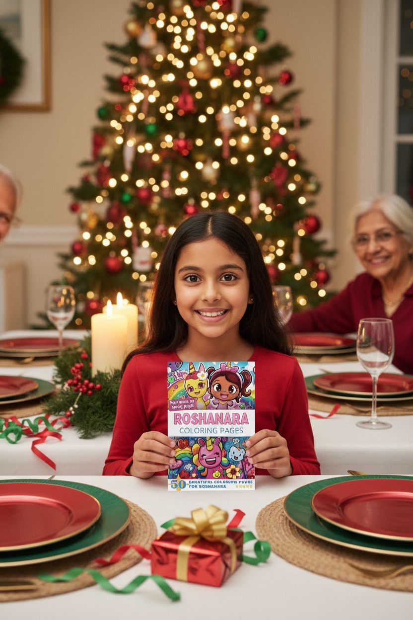 Roshanara Christmas coloring pages gift