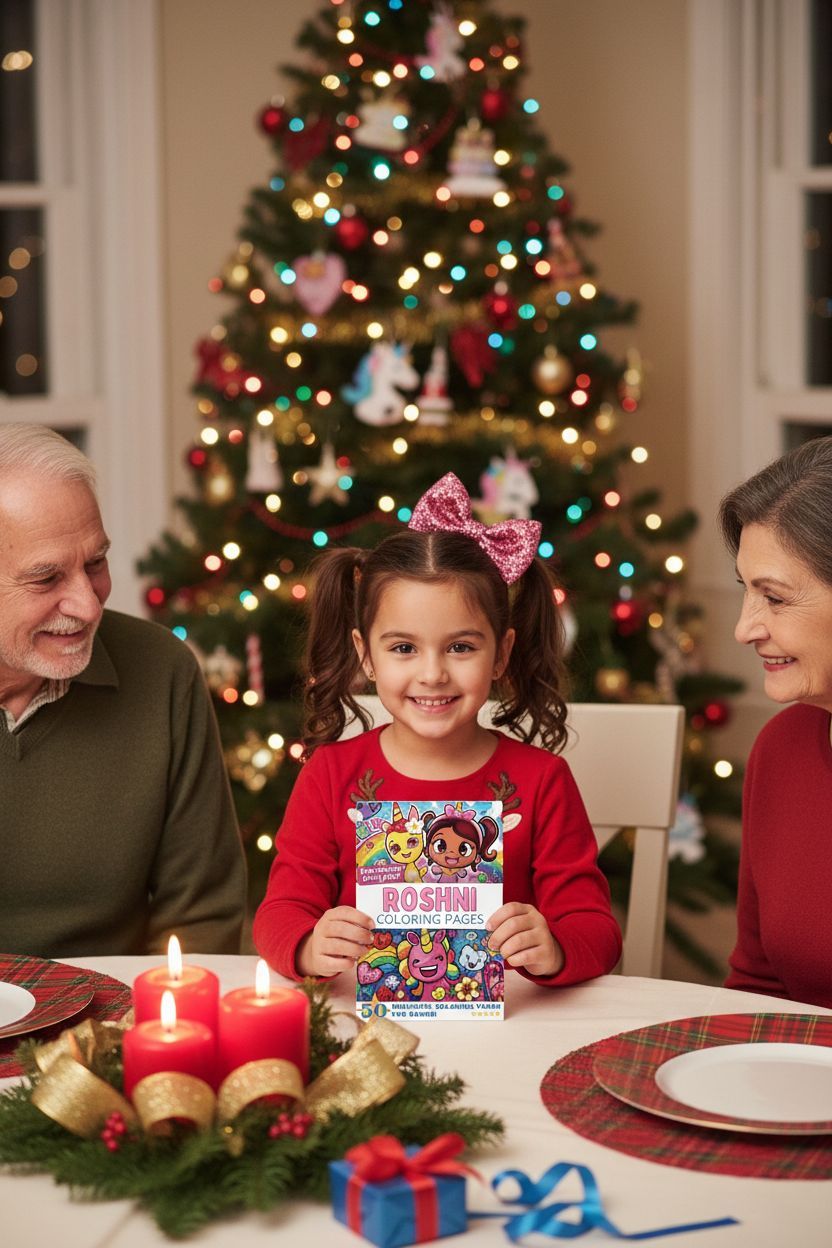 Roshni Christmas coloring pages gift