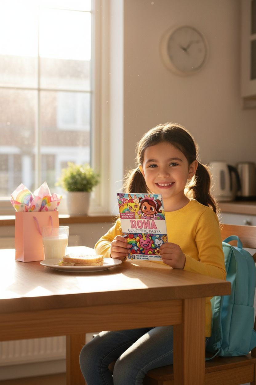 Rowa coloring book in use