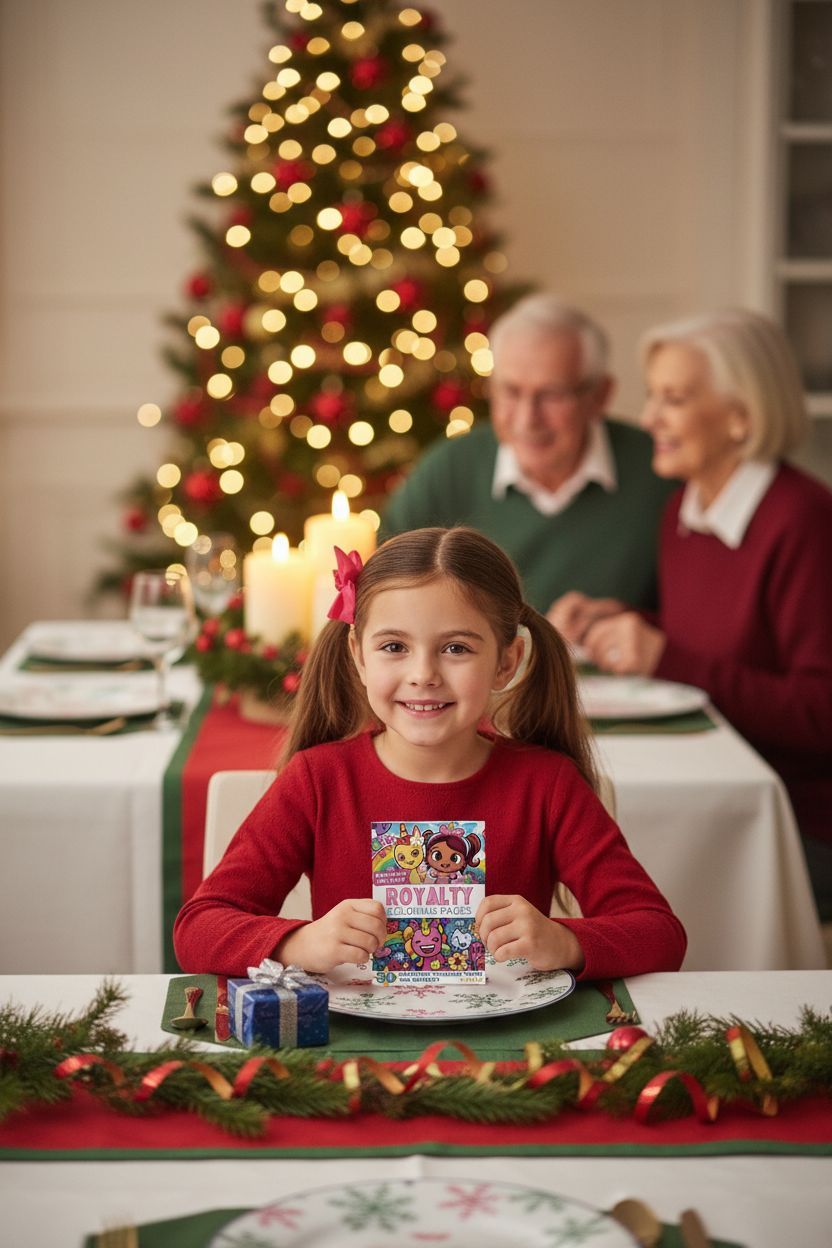 Royalty Christmas coloring pages gift