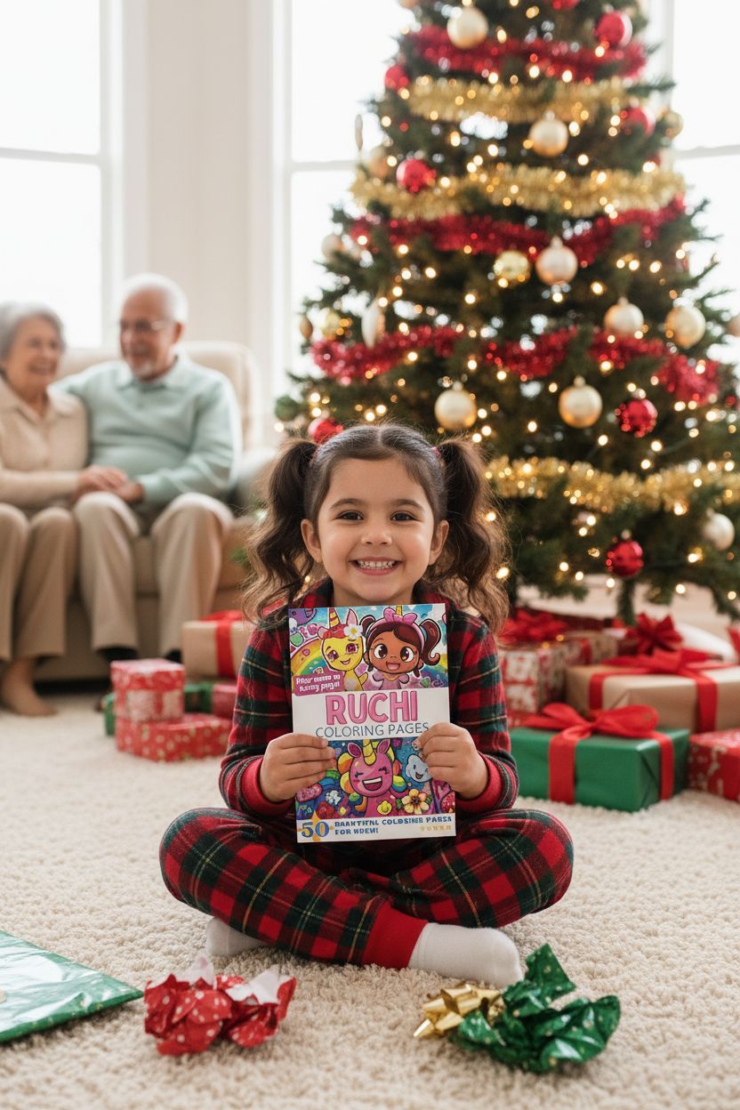 Ruchi Christmas coloring pages gift