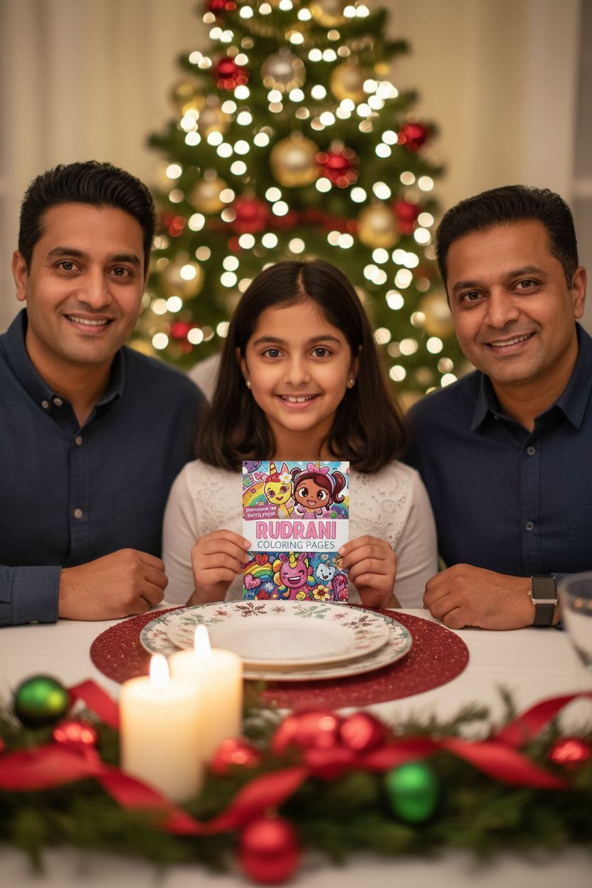 Rudrani Christmas coloring pages gift