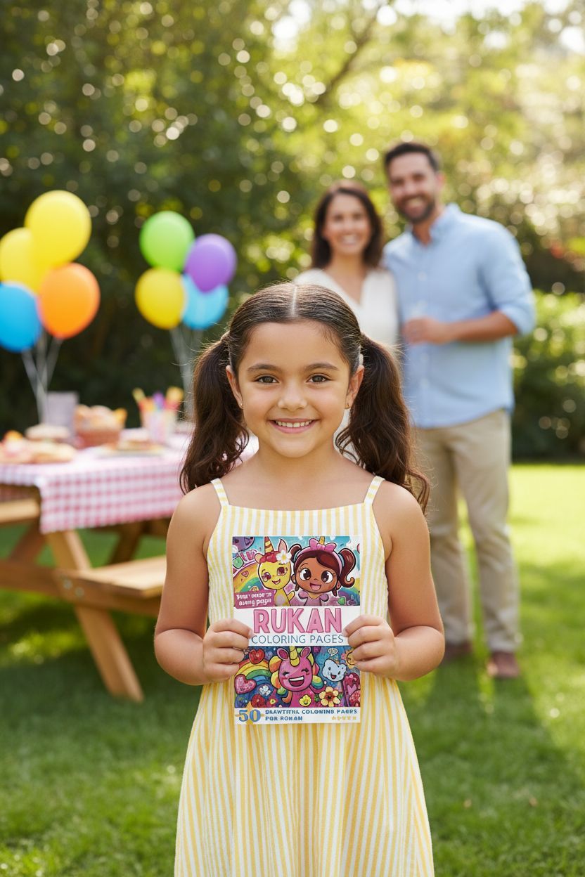 Rukan coloring book in use