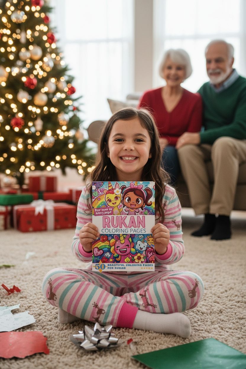 Rukan Christmas coloring pages gift
