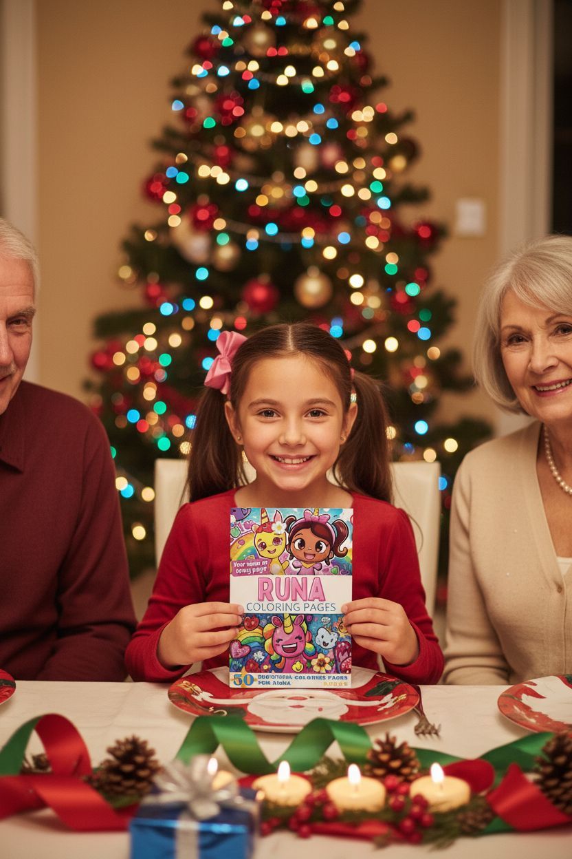 Runa Christmas coloring pages gift